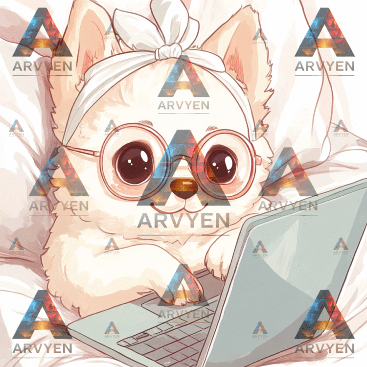 Cute dog on computer #3798