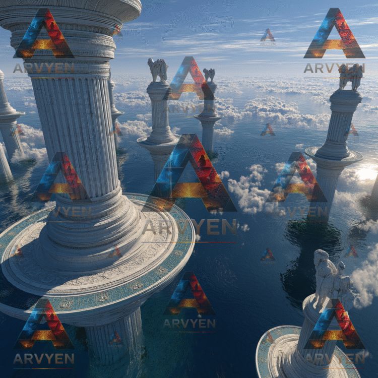 greek columns in the sky #3685